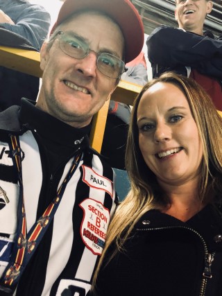 My daughter and I at the last game at Civic Arena - 2018